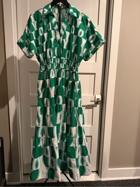 anthropologie green striped dress Cabana Stripe Dress by Celandine in Green, Size: XXS at Anthropologie